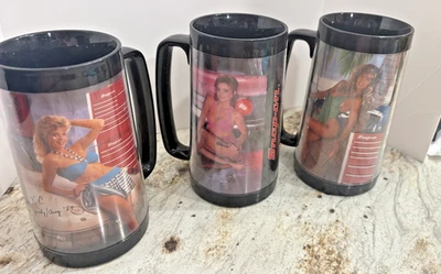 3 ferramentas vintage Thermo Serv Snap On caneca calendário pinup menina - Imagem 1 de 4