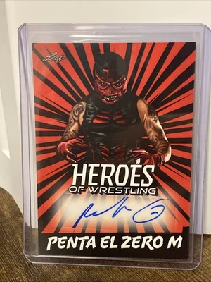 Leaf Heroes of Wrestling 2023 - Autógrafos Penta El Zero M #BA-PE1 rojo (AU) Foto 1 de 2