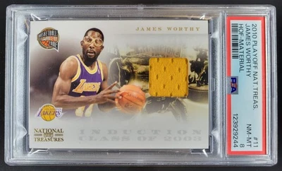 2010-11 Panini National Treasures James Worthy HOF Material /99 PSA 8 Lakers BS7 - Image 1 of 2