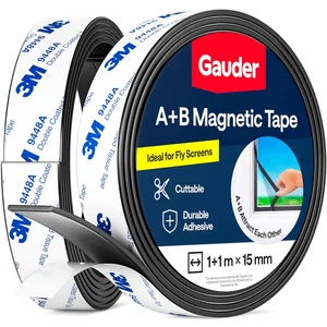 GAUDER A+B Magnetic Tape for Fly Screens & Mosquito Nets - Self-Adhesive Magneti - Picture 1 of 12
