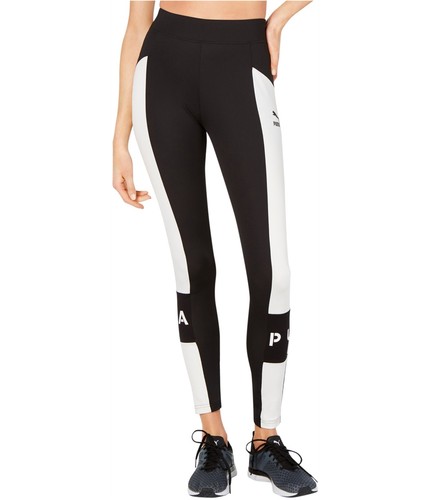Puma Pantaloni Sportivi a Compressione Colorblock Donna Nero M
