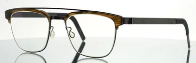 Anteojos cuadrados Lindberg Strip 9832 PU9 marrón humo Gunmetal para hombre 50-19-135 Foto 1 de 4
