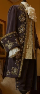 Historischer Barock Gehrock Goldbarren Stickerei Rokoko Kostüm Anzug Maßanfertigung - Bild 1 von 6