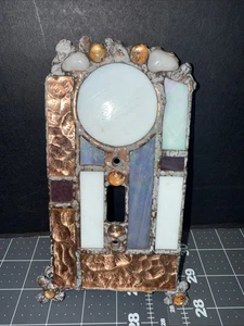 Handgefertigte Buntglas Einzel Lichtschalter Abdeckung - Bild 1 von 3
