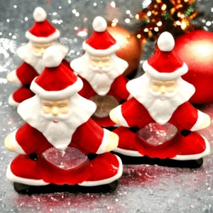 Department 56 Santa Claus Napkin Rings Set of 4 Christmas Napkin Holders - Picture 1 of 10