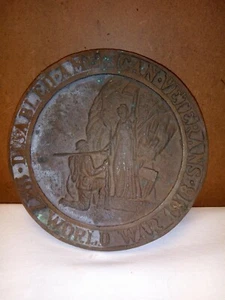 World War I 1917-1918 Disabled American Veterans Brass Grave Marker Flag Holder - Picture 1 of 12