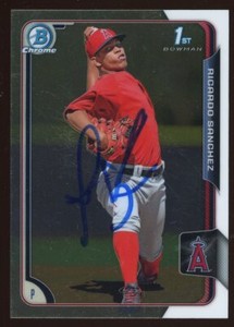 2015 Bowman Chrome RICARDO SANCHEZ Signed Card autograph AUTO CARDINALS RC