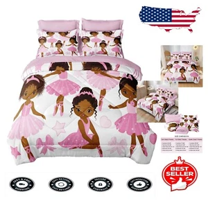 Heart Pattern Full Comforter Set with Sheets - Ballet Inspired Girls Bedding - Picture 1 of 9