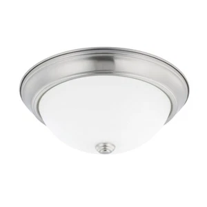 HomePlace Lighting 2 Lt Ceiling Light, 13"x5.125", Nickel, Soft White - 214722BN - Picture 1 of 1