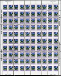 Canada Overprtd "EXUP XI" — Full Pane of 100 — 1978, Bottle Gentian #705iii MNH - Picture 1 of 1