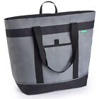Jumbo Insulated Cooler Bag (Gray) with HD Thermal Foam Insulation. 30-Can Pre...