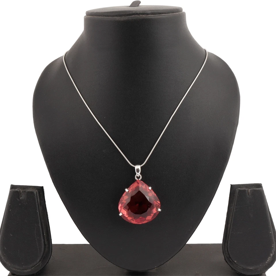 100 Ct. Pear Cut Color Changing Alexandrite 925 Silver Pendant for thanksgiving - Image 1 of 4