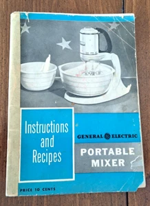 Vintage General Electric Portable Mixer Instructions and Recipes - Picture 1 of 7