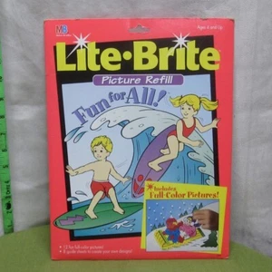 LITE BRITE Picture Refills incomplete 1994 color Shark & Pelican w/ guide sheets - Picture 1 of 3
