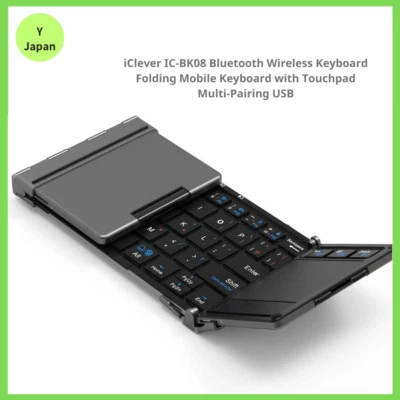iClever IC-BK08 Bluetooth Wireless Keyboard Touchpad Multi-Pairing USB New RZ - Image 1 of 4