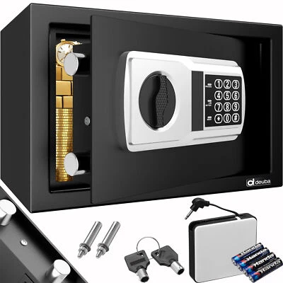 DEUBA® Tresor Elektronischer Möbeltresor 31x20x20cm Safe Wandtresor Geldschrank
