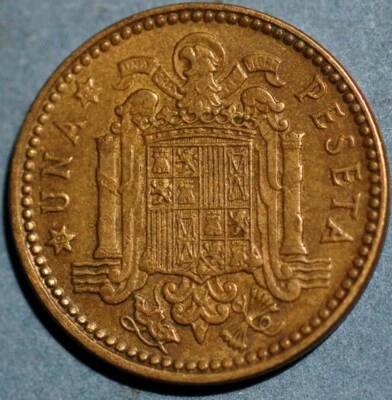 Spain 1 Peseta 1963 Francisco Franco Benlliure KM# 775 - Image 1 of 2