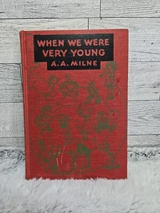 Old WHEN WE WERE VERY YOUNG Book A. A. MILNE ERNEST SHERARD CHILDREN ANIMAL PET - Picture 1 of 10