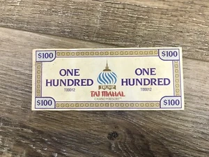 Obsolete Trump Taj Mahal $100 Bill Paper "Money" Gold - Picture 1 of 2