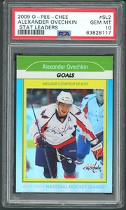 Alexander Ovechkin 2009-10 O-Pee-Chee Stat Leaders #SL2 Washington PSA 10 POP 3 - Picture 1 of 2