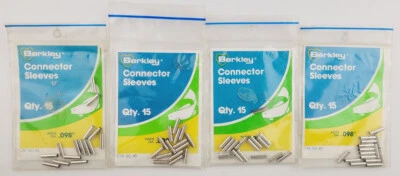 Conector Berkley Tubo Manga Crimpado Níquel (tamaño = 0,098" ID, cantidad: 60 piezas) [M42-6] Foto 1 de 4