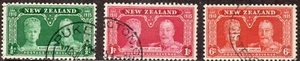 New Zealand Scott #199-201, Used, Silver Jubilee Issue - Picture 1 of 1