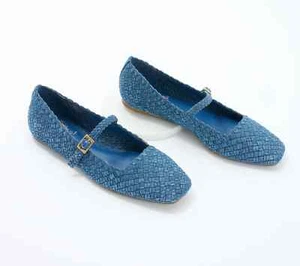 Vince Camuto Mary Jane Flats-Vinley-Field Denim-7M-NUEVO EN CAJA-A633037 - Imagen 1 de 3