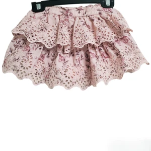 LoveShackFancy GAP Girl Floral Flippy Skirt XS 4-5 Pink Floral Eyelet Ruffles - Picture 1 of 11