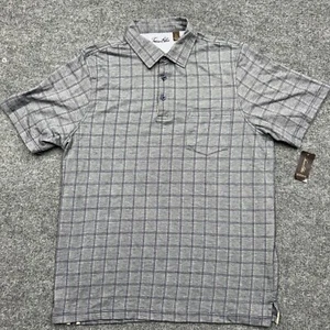 TASSO ELBA Mens Gray Stripe Short Sleeve Classic Fit Stretch Polo XL - Picture 1 of 13