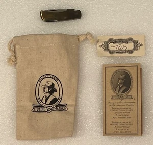 Vintage Colonel Littleton Folding Knife Original Brass №1 with Pouch & Box - Picture 1 of 6