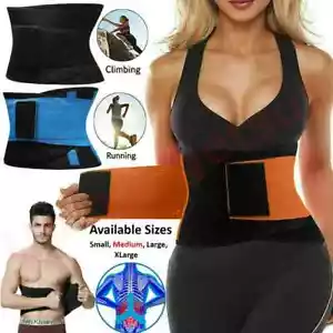 Women Waist Trainer Cincher Trimmer Sweat Belt Shapewear Gym Body Shaper UK - Picture 1 of 13