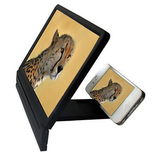 Fold 3D Mobile Phone Screen Enlarge Magnifier Stand For & DSyu