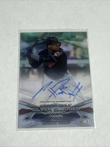 2018 Topps Silver Slugger Jose Ramirez 49/99 ON CARD DOUBLE AUTO ERROR #MLBAA-JR - Picture 1 of 2