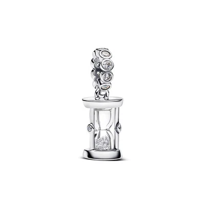 Pandora Charm-Anhänger Sanduhr Zirkon Weiss Sterling-Silber 794140C01 - Bild 1 von 4