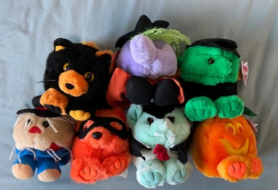 Хэллоуин Puffkins лот (7) новый с Ярлыками мягкие плюшевые игрушки 90-х винтажный - Изображение 1 из 4