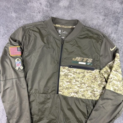 Chaqueta New York Jets Para Hombre Grande Verde Camuflada NFL Fútbol Saludo al Servicio Nike Foto 1 de 4