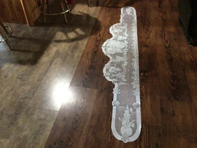 lace snowman mantle scarf runner - Image 1 of 4