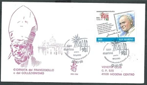 1998 SAN MARINO FDC VENETIA 389 GIOVANNI PAOLO II TIMBRO DI ARRIVO - BG-2 - Picture 1 of 1