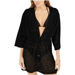 DOTTI Swimwear Cover-up Gypsy Gem Vneck Bathing suit Drawcord Waist Tunic L - Picture 1 of 8