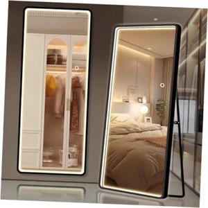 64"x 21" LED Rectangle Full Length Mirror Standing Floor Mirror, Full Body - Picture 1 of 8
