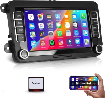 Für VW GOLF 5 6 Plus Touran Polo Caddy 7" Android 15 Autoradio GPS Navi Wifi - Bild 1 von 4