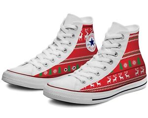 Ugly Christmas Sweater Custom Converse High Top Sneakers