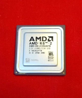  AMD-K6-266AFR K6 266 MHZ 266AFR ✅ Very Rare Vintage Processor CPU Windows 95 - Image 1 of 2