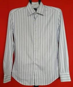 AUTHENTIC JOOP! STRIPED WHITE GRAY COTTON MEN'S DRESS SHIRT-SIZE:US 15 1/2/EU 39 - Picture 1 of 6