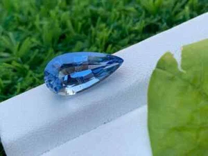 6.55 Ct Santa Maria Aquamarine Fancy Pear Cut, Loupe Clean Natural Gemstone - Picture 1 of 5