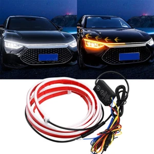 70" Dynamic Scan Start Up Car Hood Light Strip Sequential Turn Signal Lights DRL - Picture 1 of 7