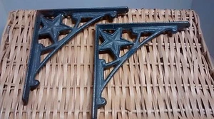 4 Cast Iron Star Brackets for your garden or a shelf - Picture 1 of 3