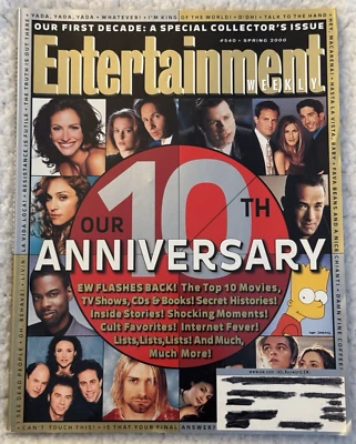 Entertainment Weekly Magazine #540 Spring 2000 1st Decade 10th Anniversary Issue - Image 1 of 4