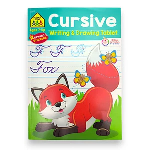 School Zone Cursive Writing & Drawing Tablet Ages 7+ - Sticker Rewards Included! - Picture 1 of 5
