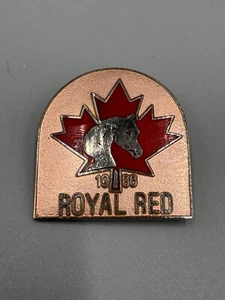 Vintage 1986 Royal Red Horse Lapel Pin - Picture 1 of 3